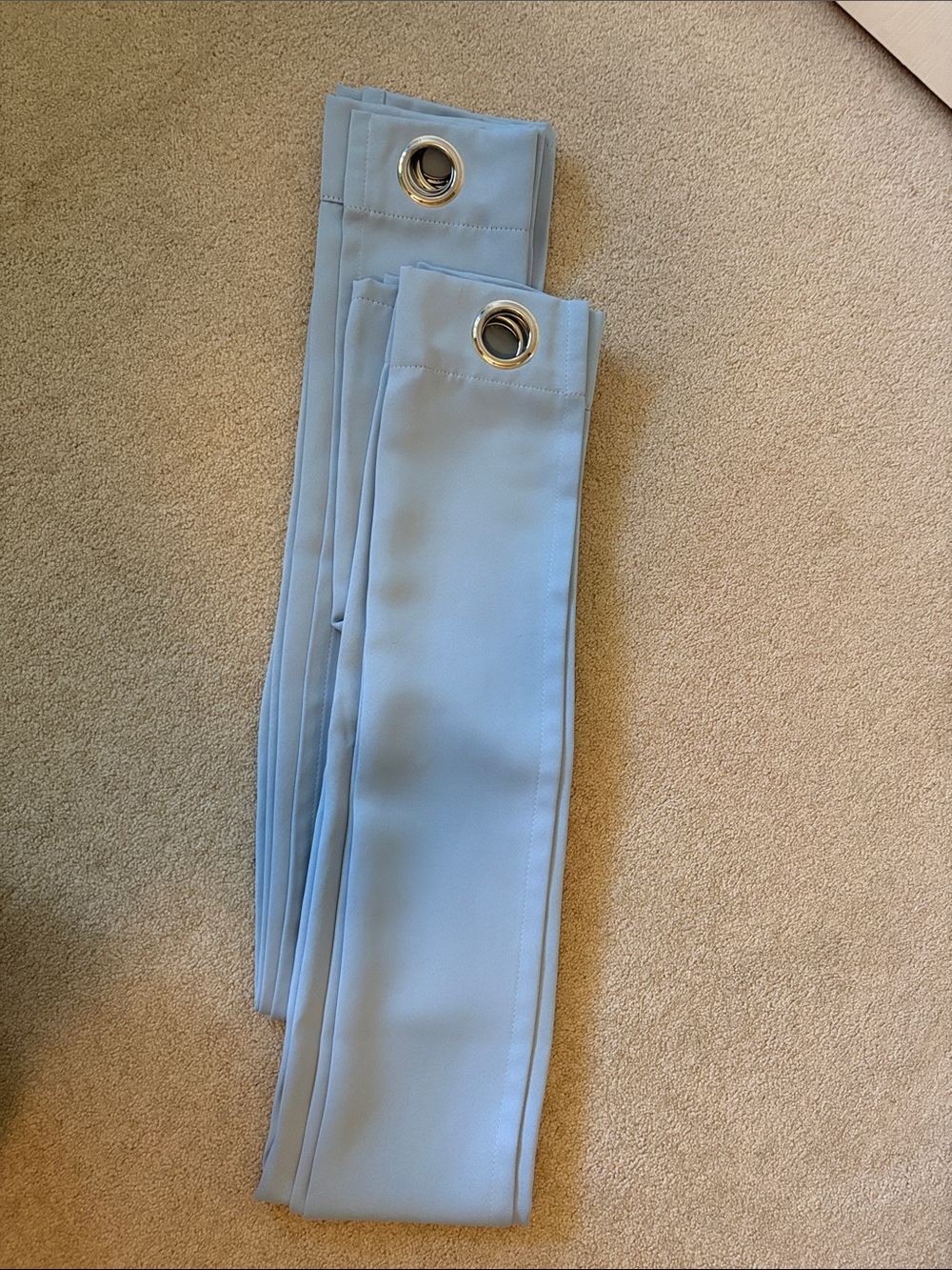 Light Blue Grommet-Top Curtain Panel - set of 2